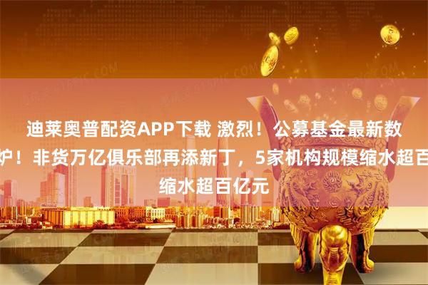 迪莱奥普配资APP下载 激烈！公募基金最新数据出炉！非货万亿俱乐部再添新丁，5家机构规模缩水超百亿元